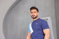 Cut and Sew Side Pattern T-Shirt