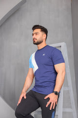 Cut and Sew Side Pattern T-Shirt