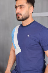 Cut and Sew Side Pattern T-Shirt