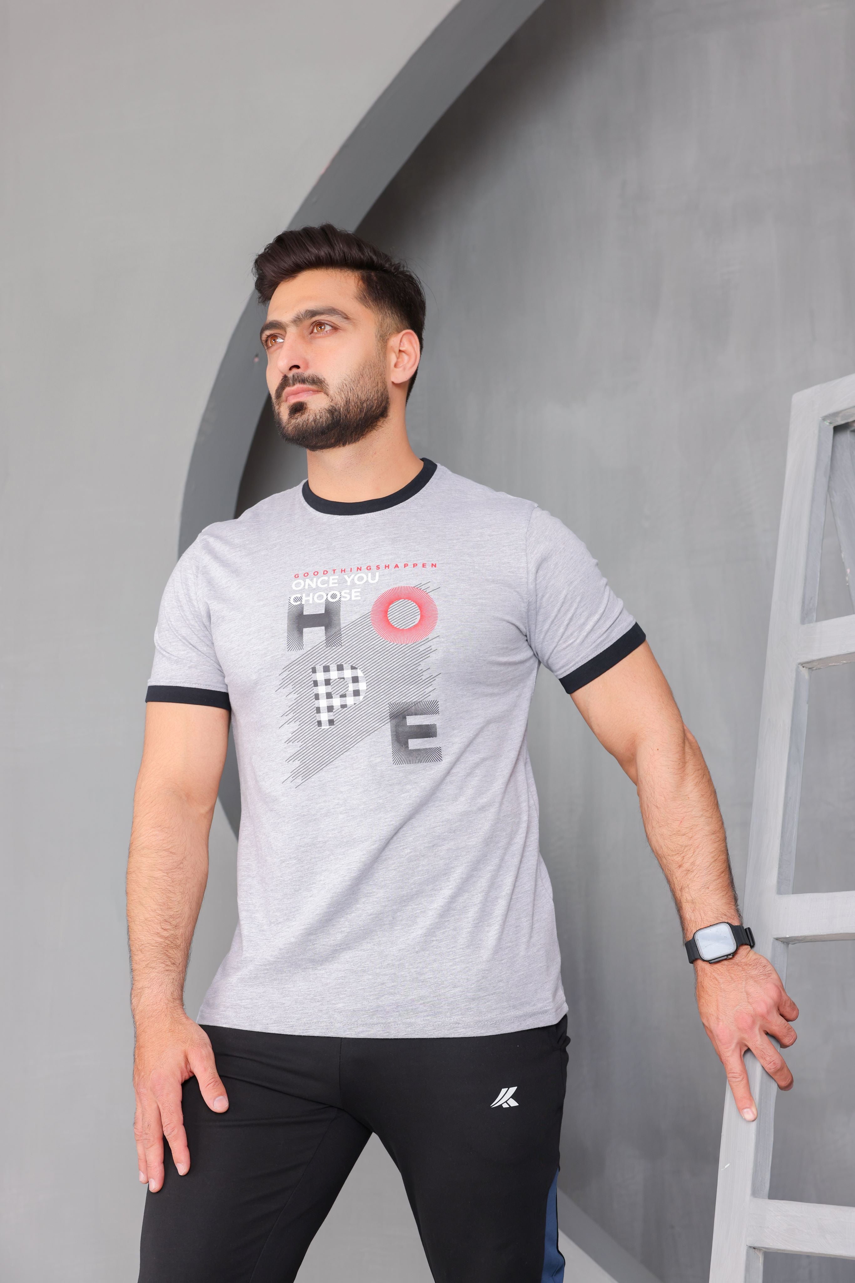Grey Hope Printed T-Shirt